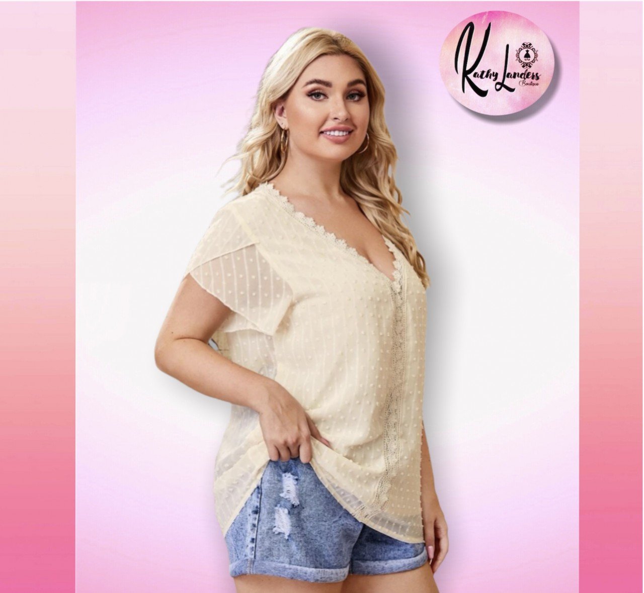 BLUSA DE ENCAJE LUNARES