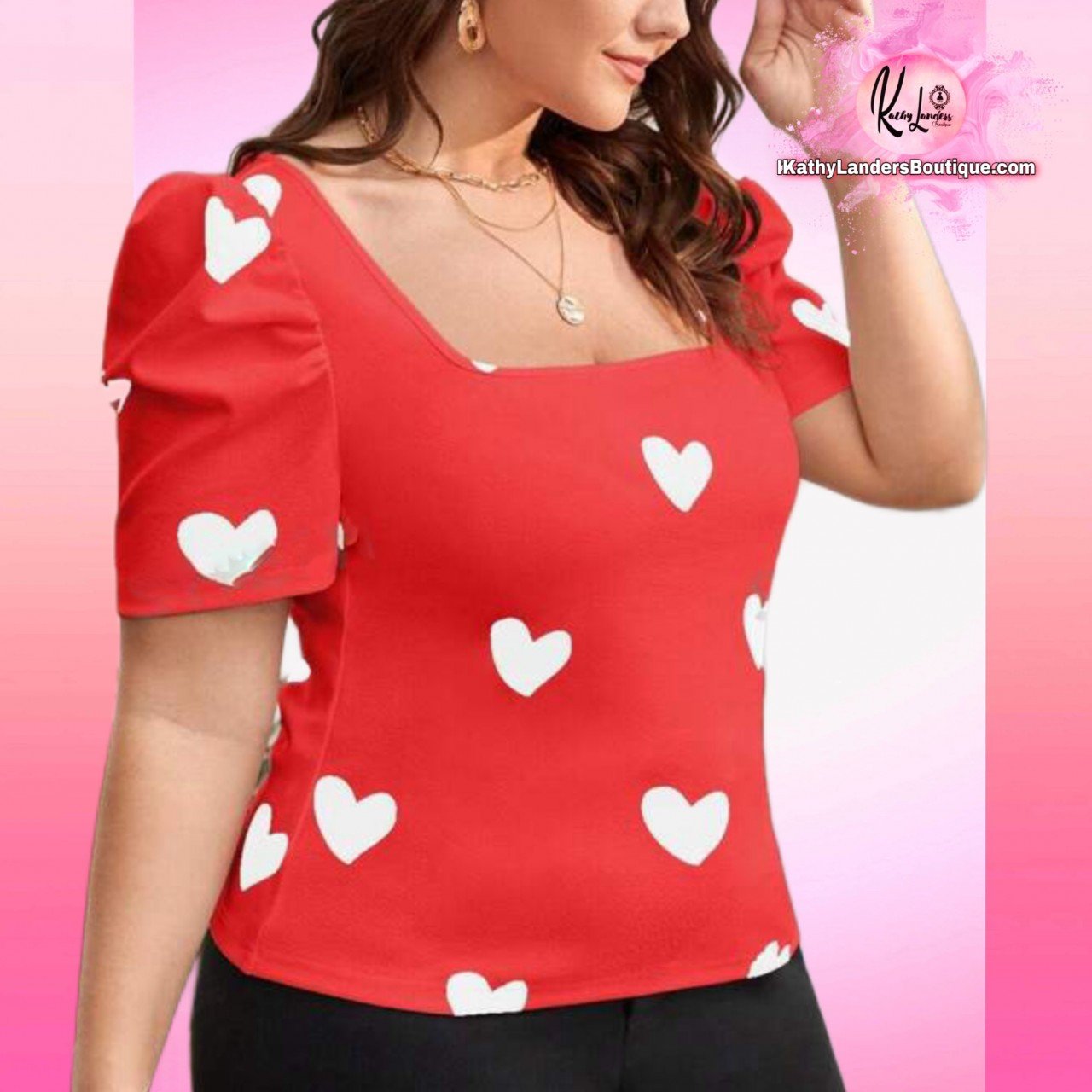 BLUSA ROJA CORAZONES