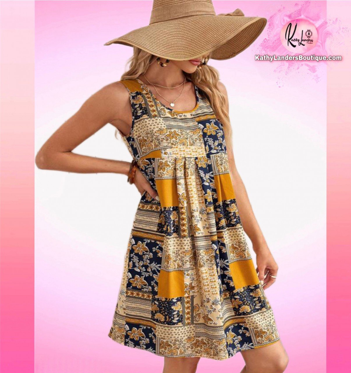 VESTIDO PLIEGUES MOSTAZA
