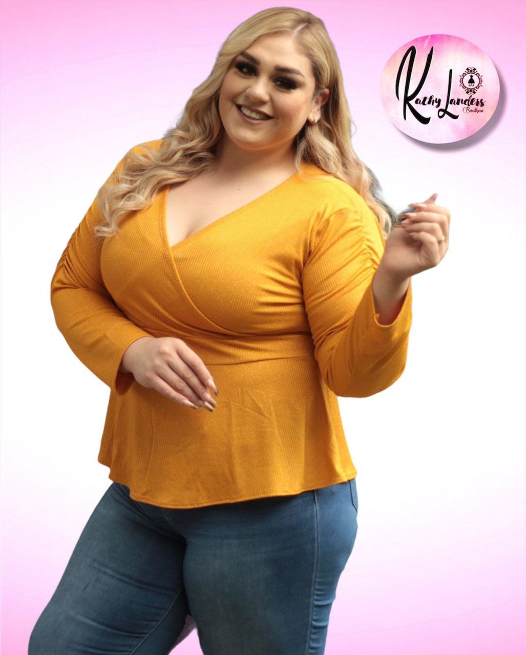 BLUSA PEPLUM MOSTAZA