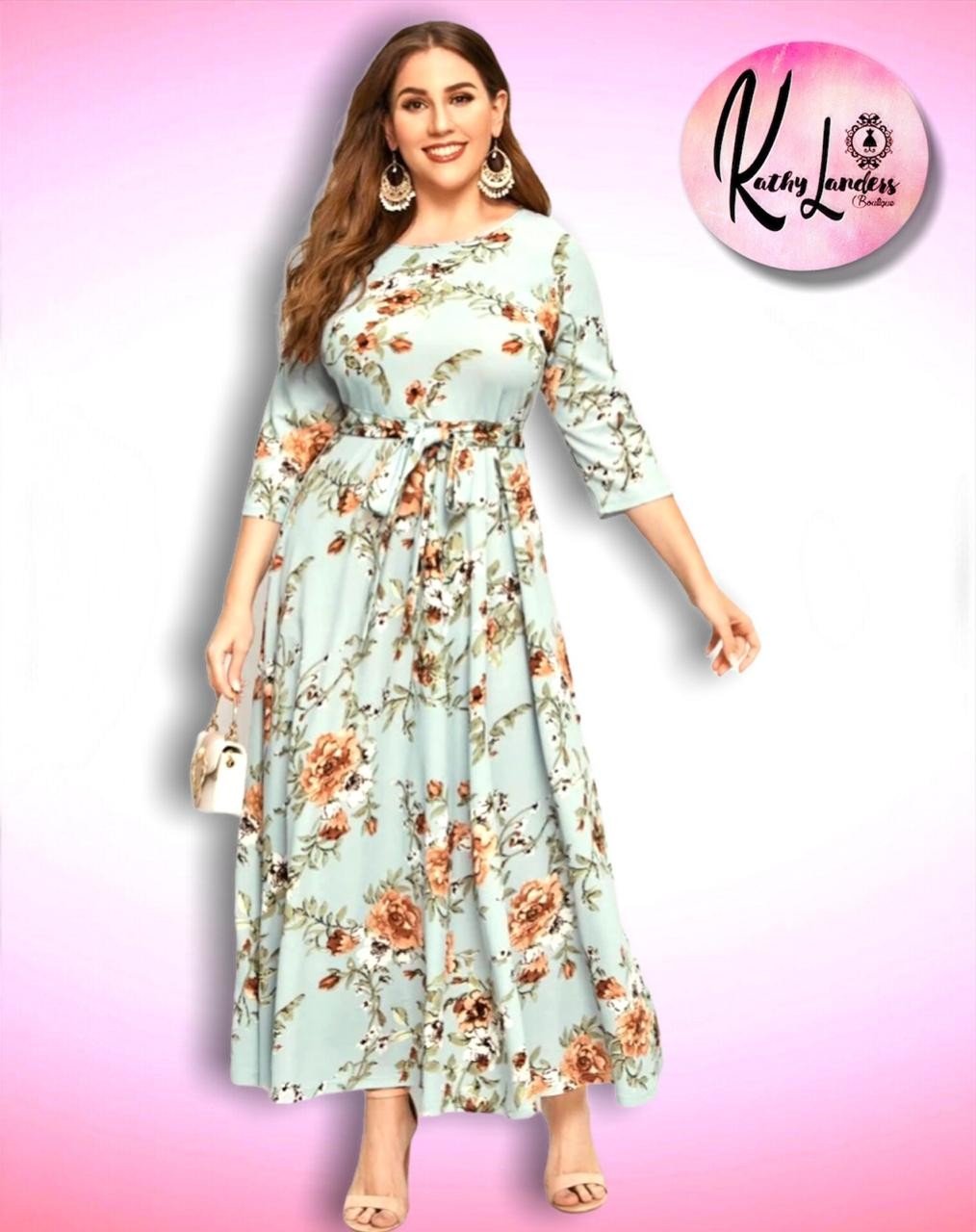 VESTIDO VINTAGE VERDE MENTA