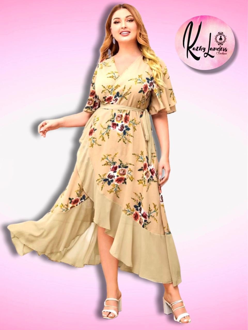 MAXIVESTIDO ASIMETRICO NUDE