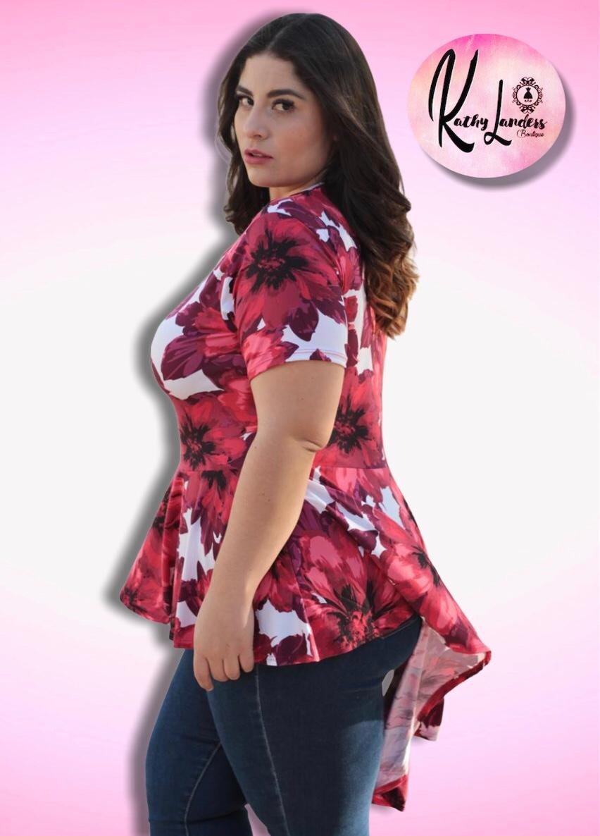 BLUSA FLORES  COLA DE PATO