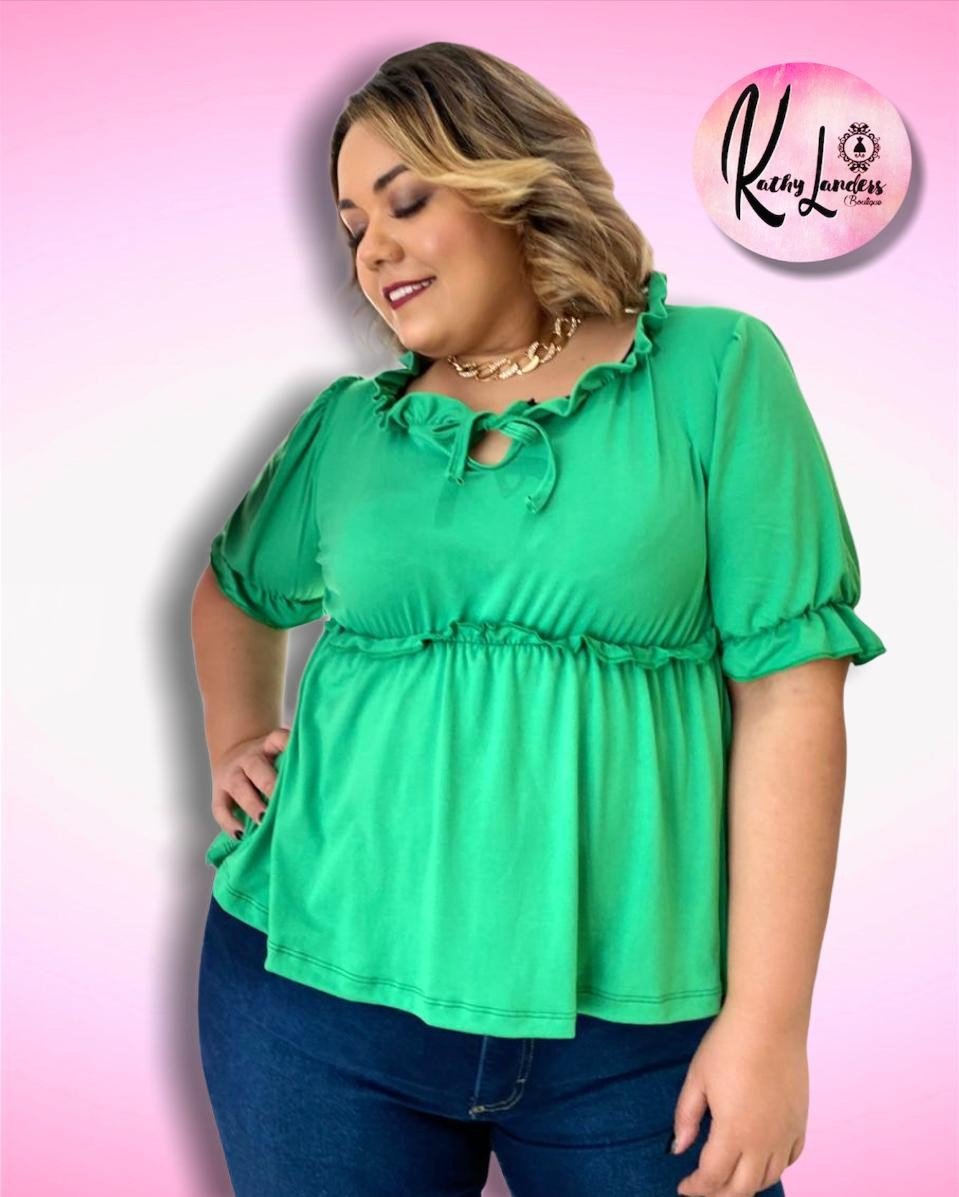 BLUSA PEPLUM VERDE