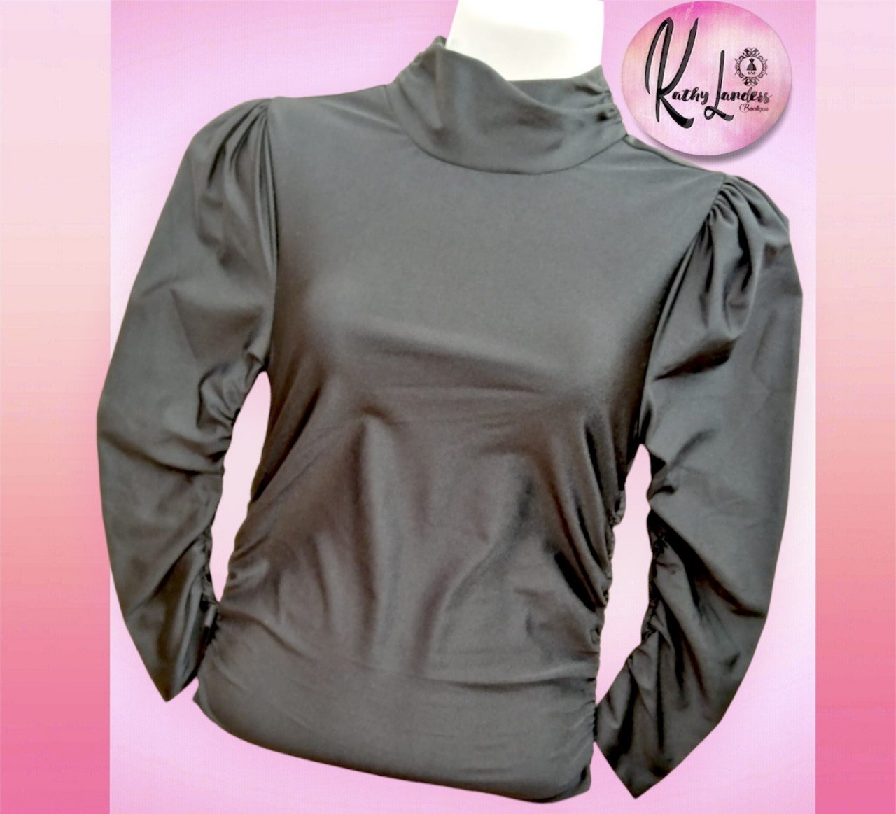 BLUSA NEGRA MANGA LARGA FOREVER 21