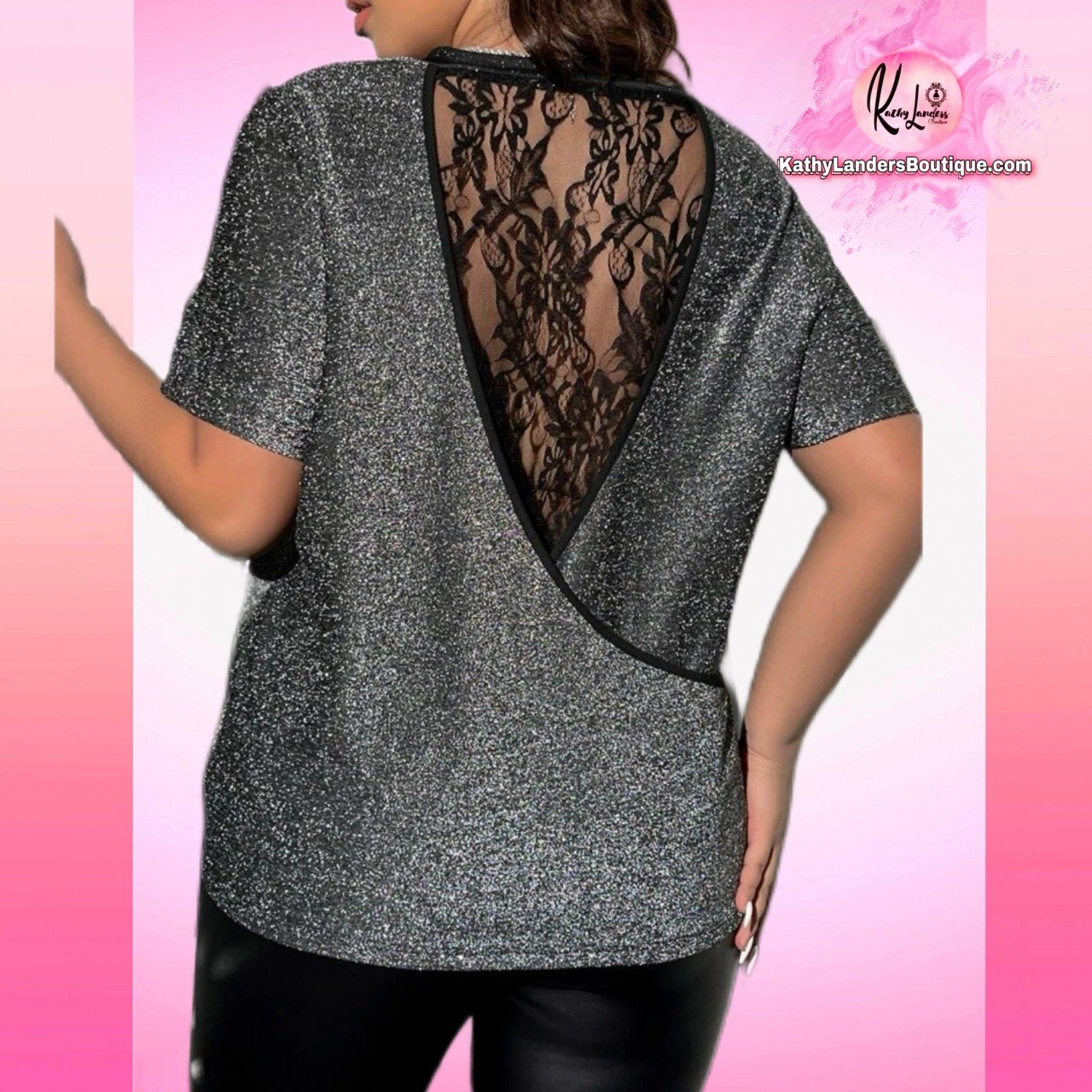 BLUSA PLATEADA ESCOTADA