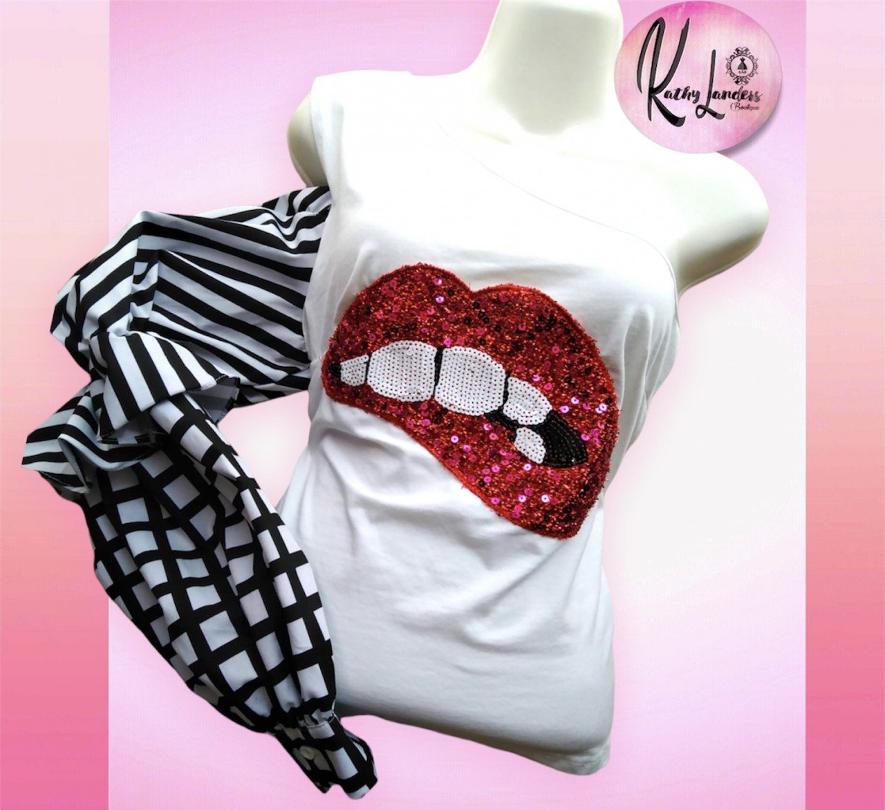 BLUSA LABIOS ROJOS