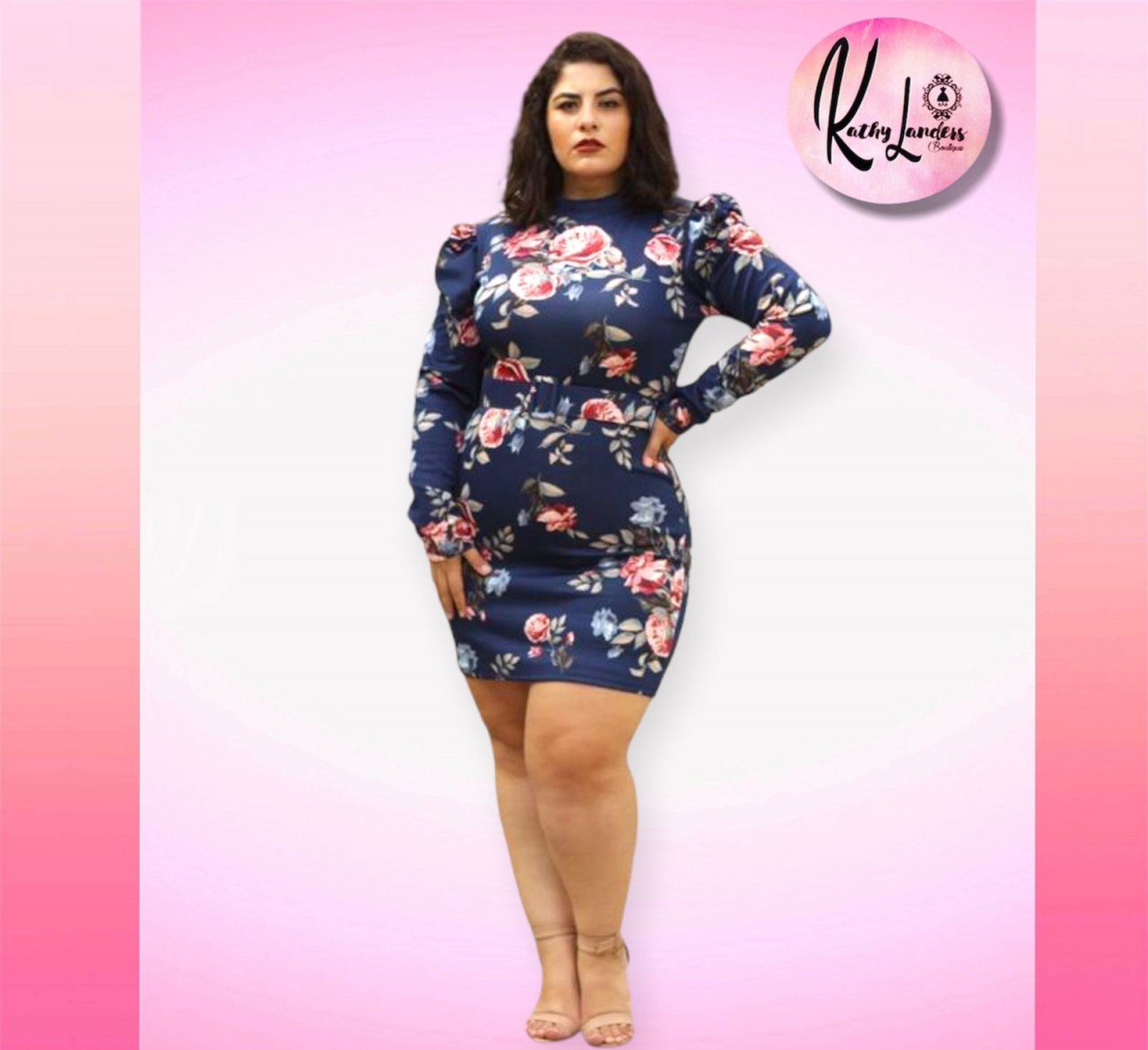 VESTIDO AZUL DE FLORES