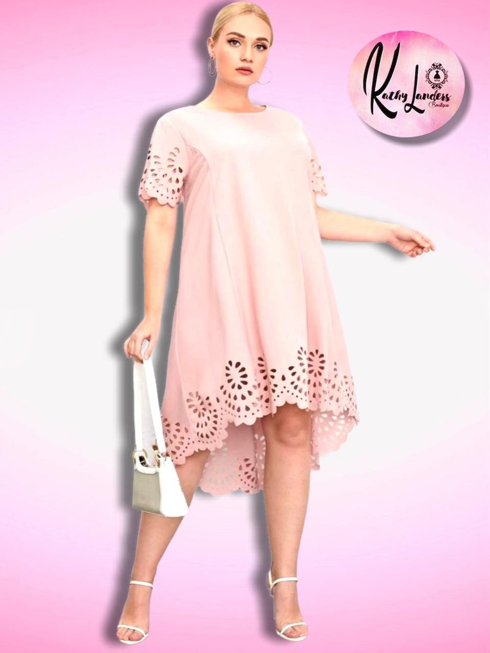 VESTIDO ASIMETRICO  ROSA