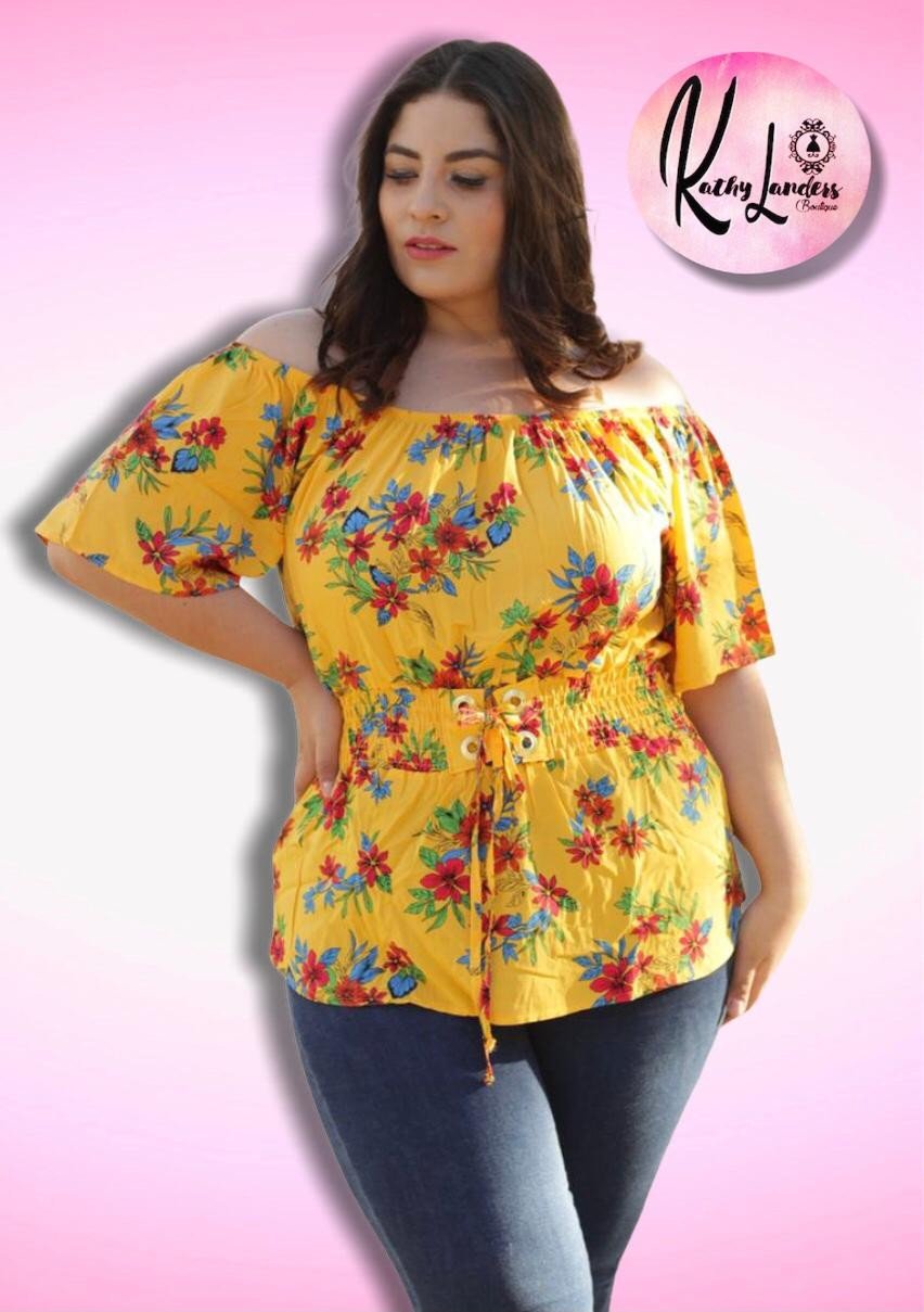 BLUSA OFF SHOULDER AMARILLA