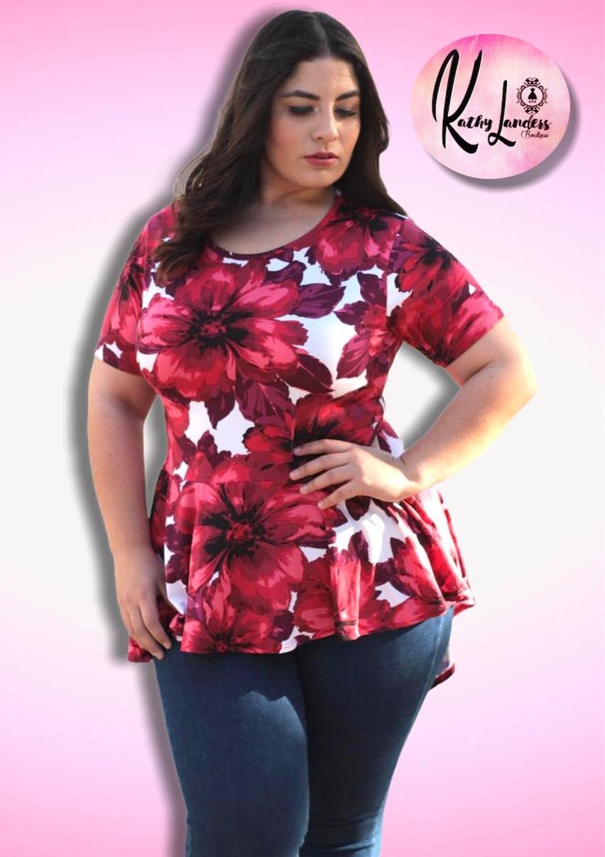 BLUSA FLORES  COLA DE PATO