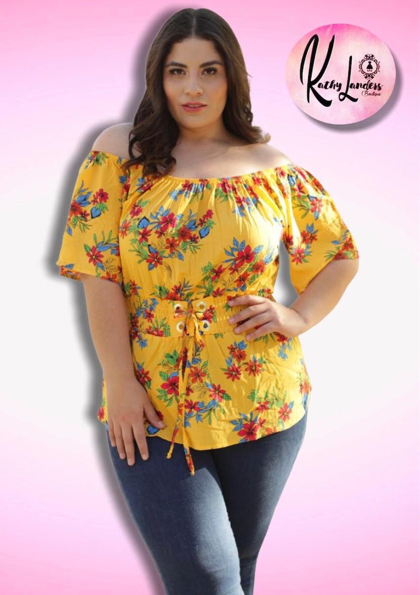 BLUSA OFF SHOULDER AMARILLA