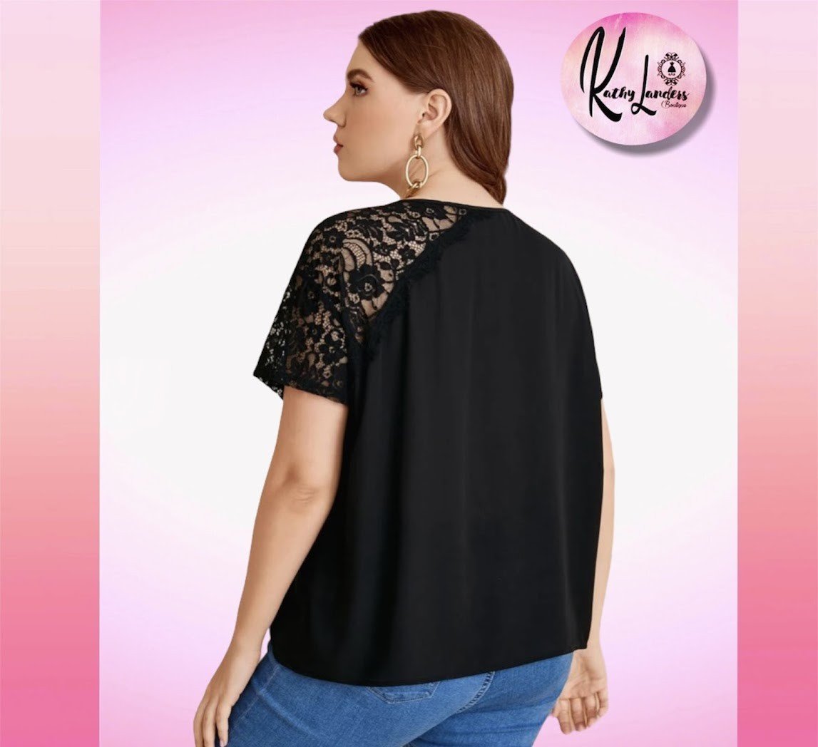 BLUSON  NEGRO CON CROCHET